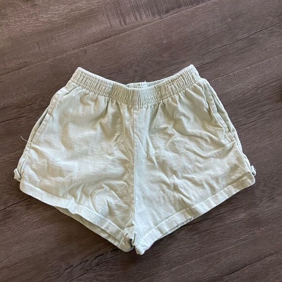 Los Angeles Apparel Seagram Green Shorts - Picture 2 of 4